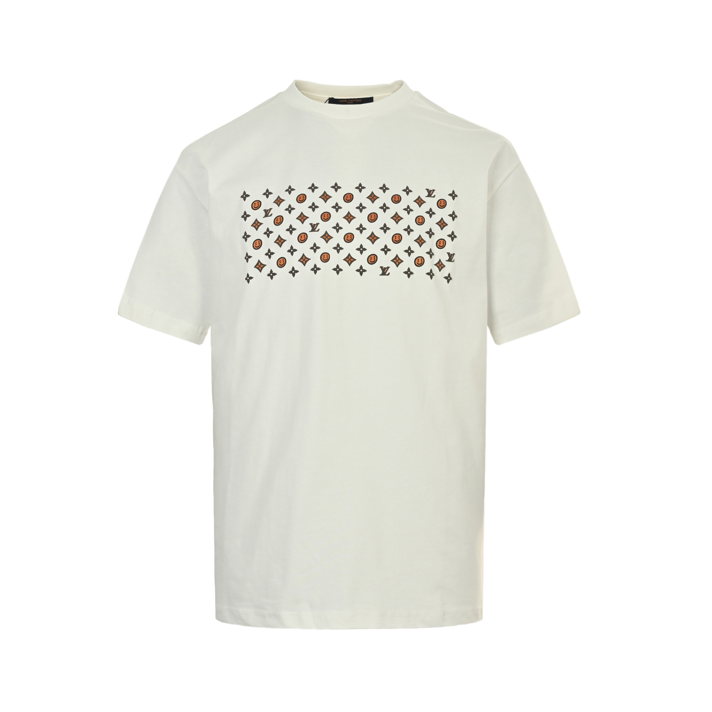 Louis Vuitton 25ss smiley face print short-sleeved shirt