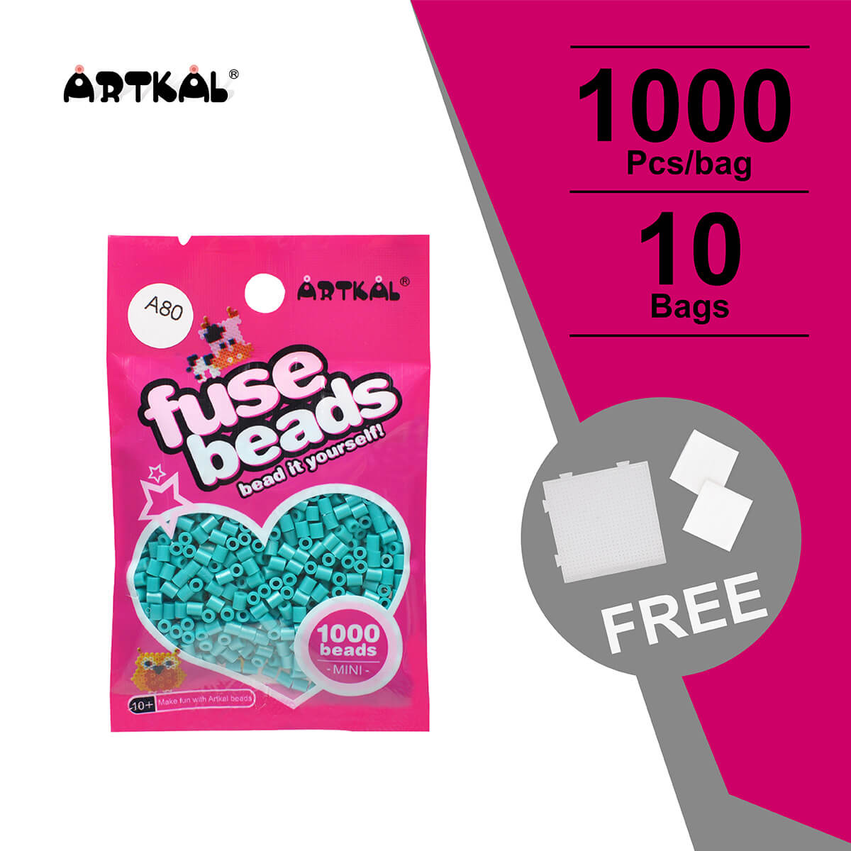 10 Bags Mini A-2.6mm SOTF Artkal beads 1000pcs/bag AB1000-10