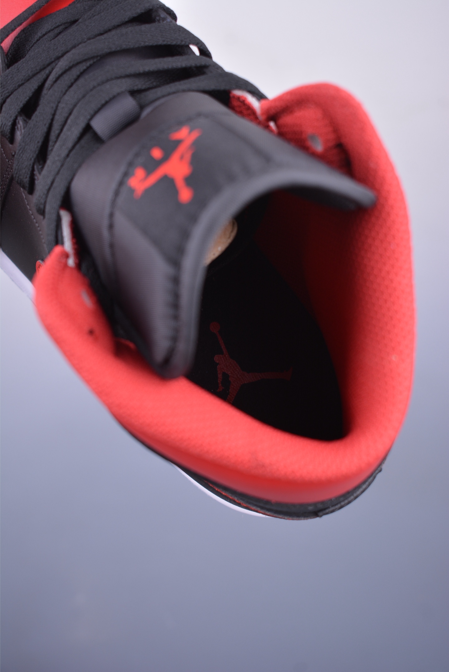 Nike Air Jordan 1 Mid AJ1 Basketball Shoes Black and Red DQ8426-067