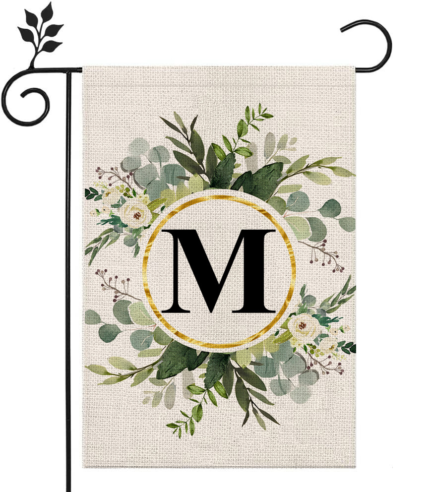 🔥Last Day Promotion-[SAVE 50% OFF]--Monogram Initial Letter Garden Flag-Family Last Name--BUY 3 GET 15% OFF & FREE SHIPPING