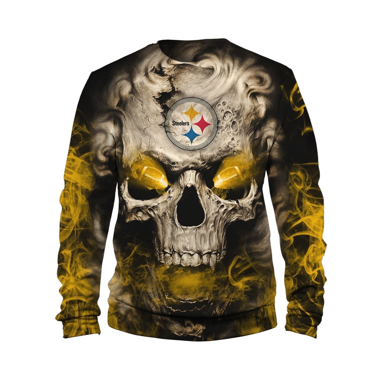 STEELERS 3D HOODIE SKULL 07