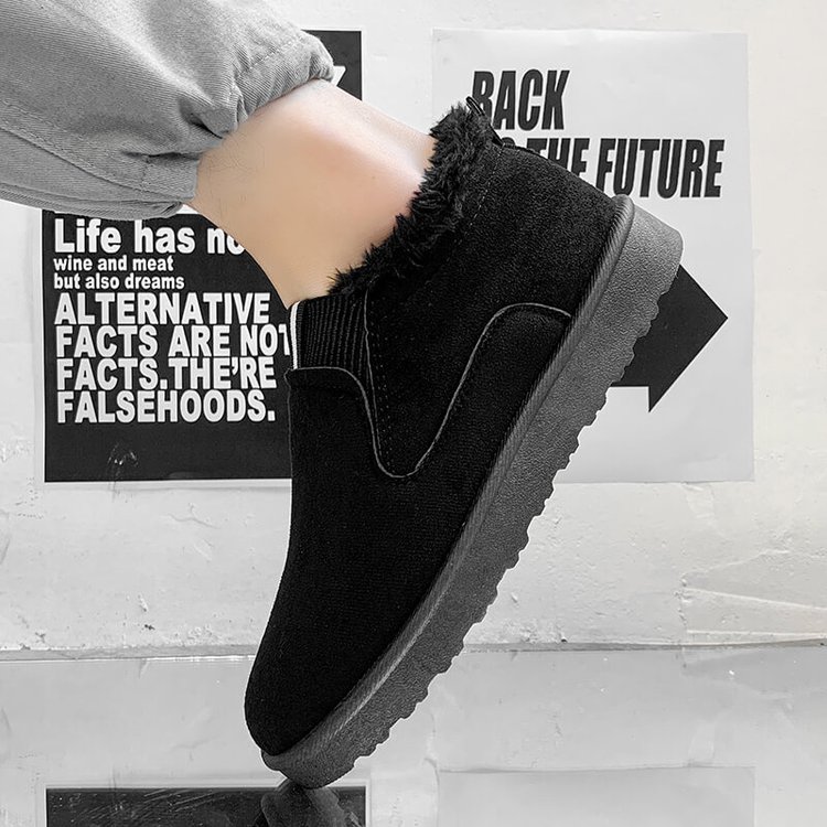 Men's Winter Plush Slip-On Snow Boots