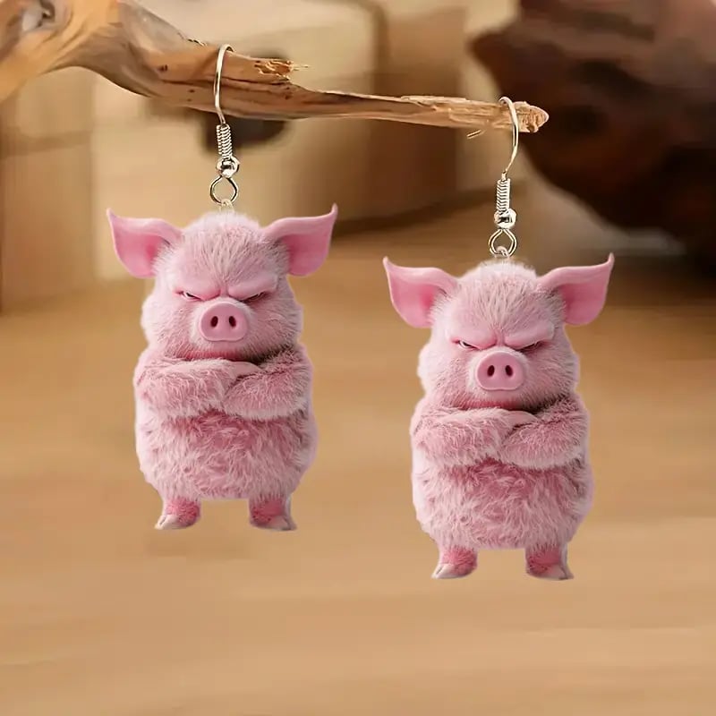 🐷Adorable Pink Pig Earrings