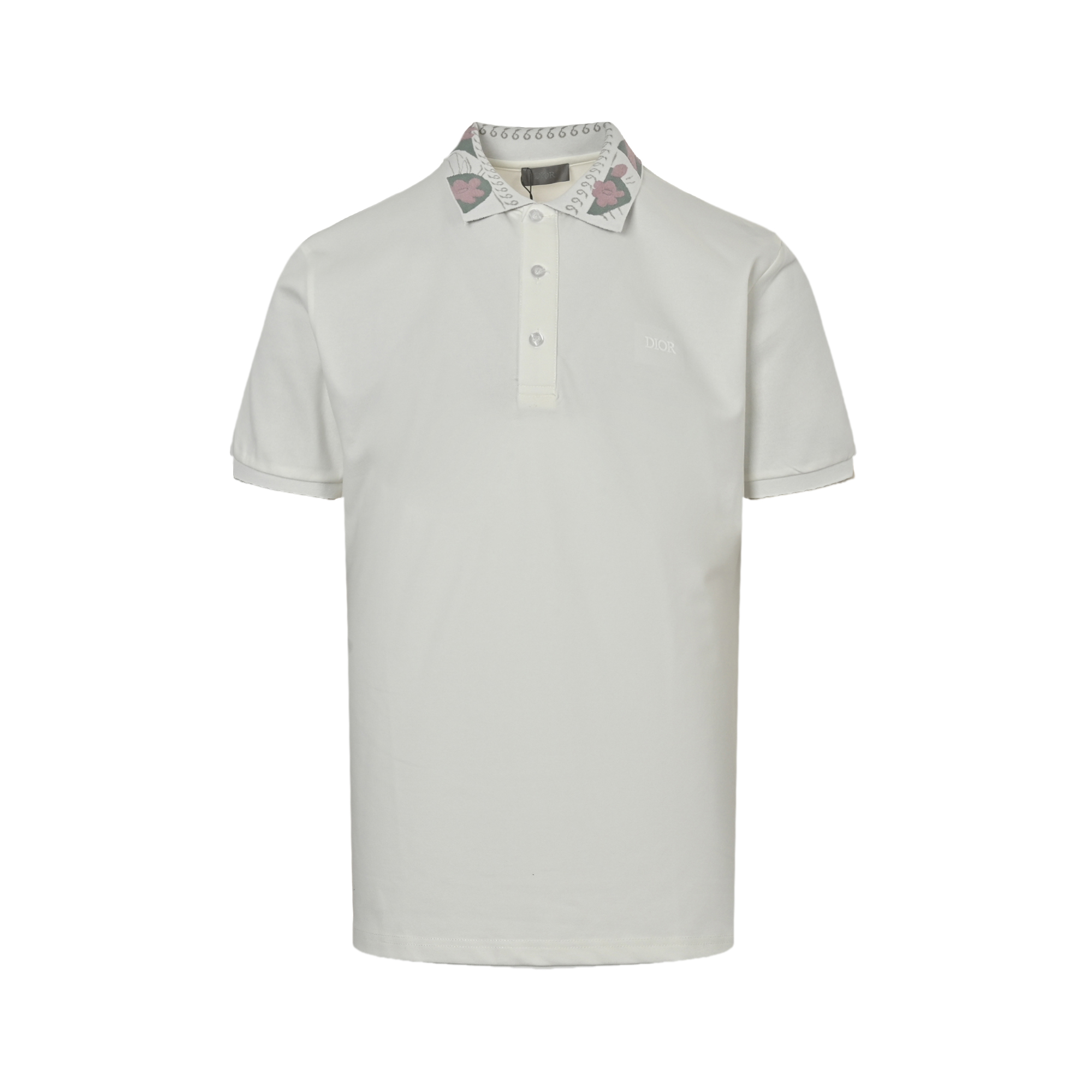 Dior floral collar jacquard Polo short sleeve