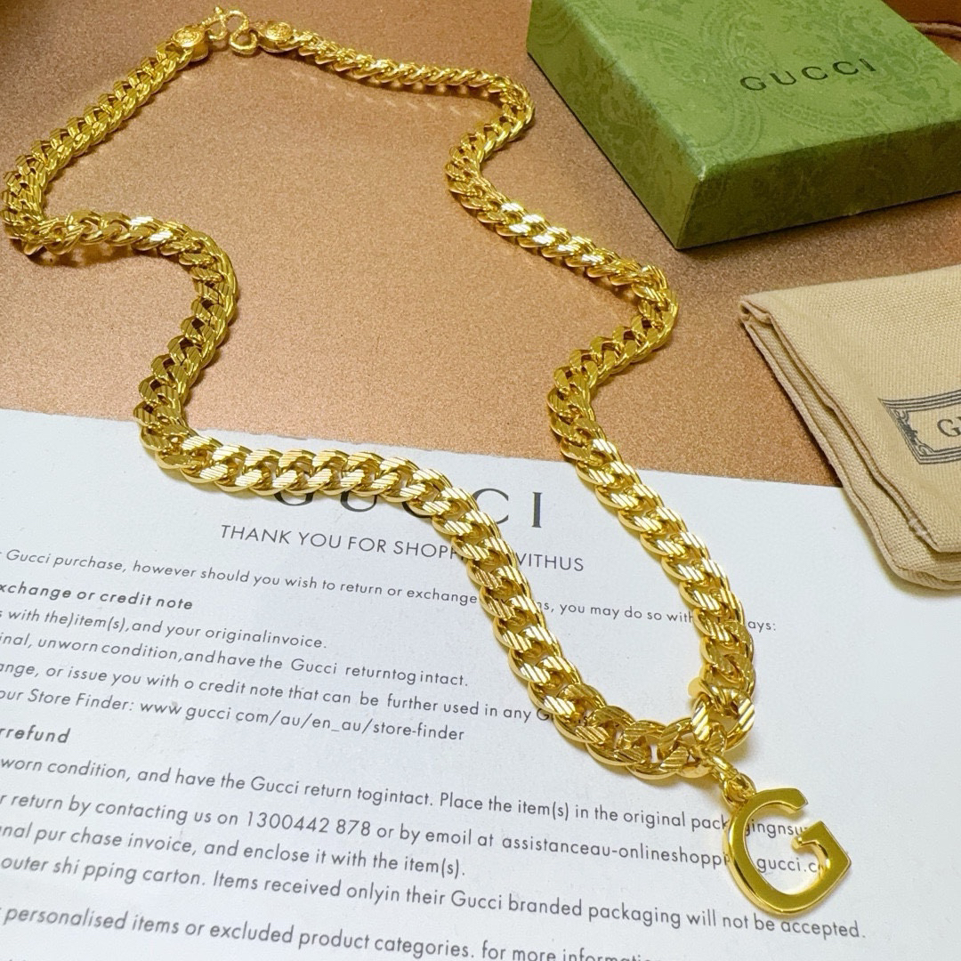 Gucci Anger Forest Series New G Pendant Necklace