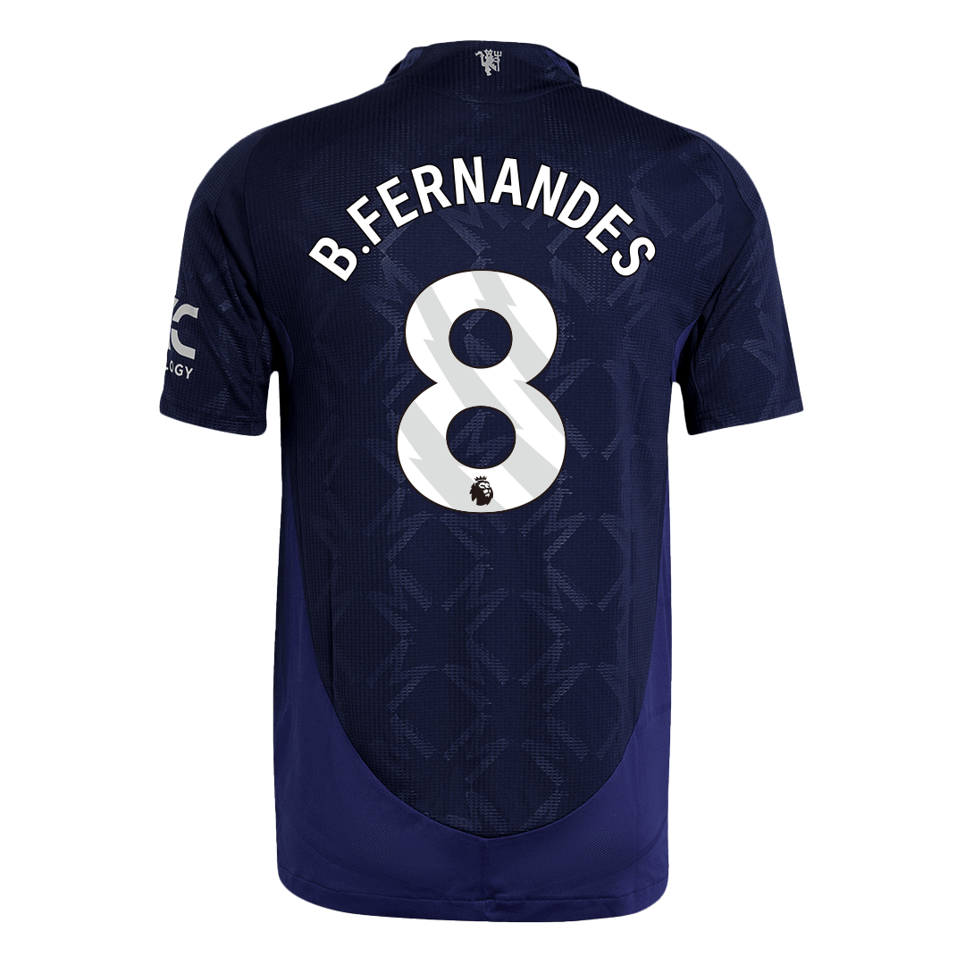 Authentic B.FERNANDES #8 Manchester United Away Football Shirt 2024/25