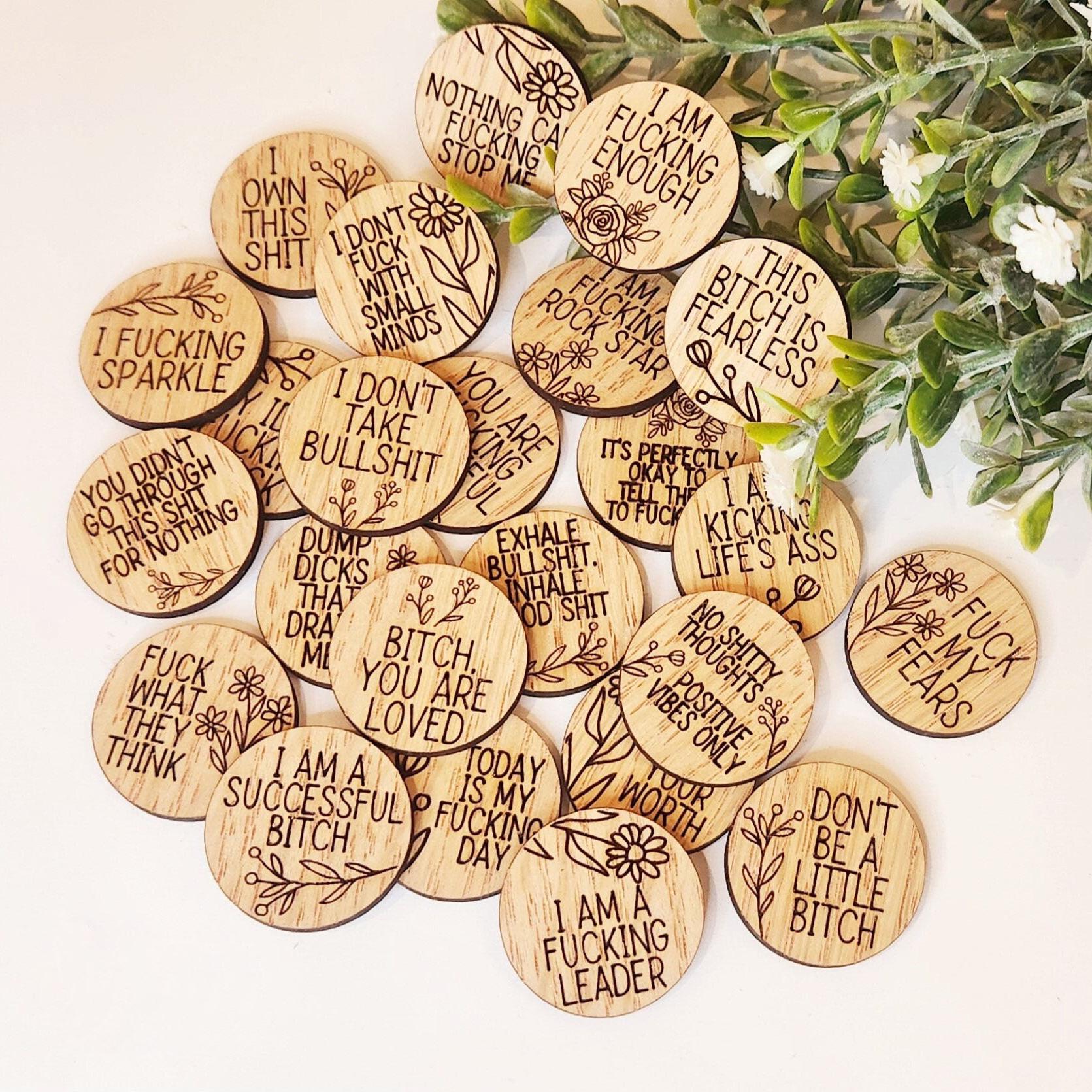 Sweary Affirmation Tokens | Funny Motivational Gift