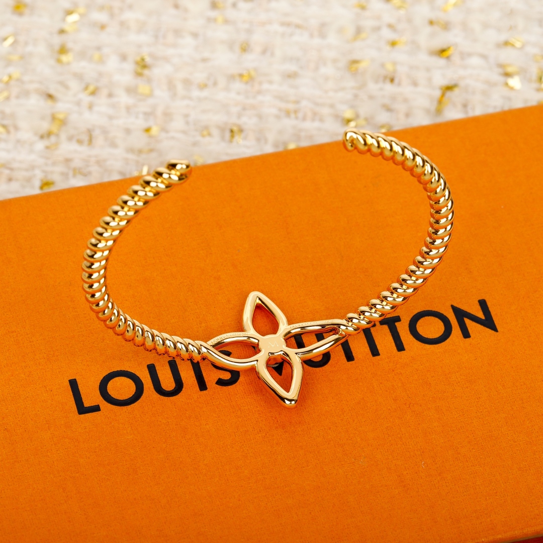 Louis Vuitton Floral Open Bracelet