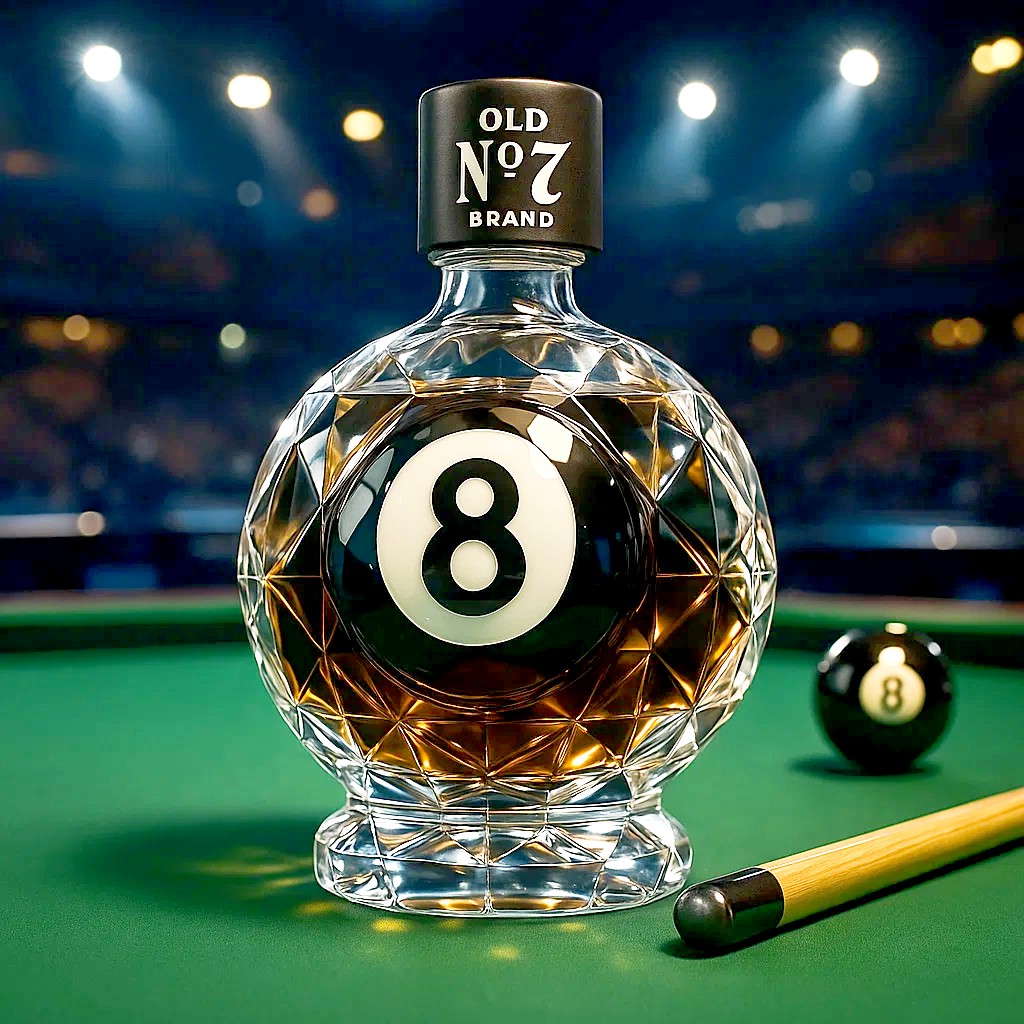 🎱8-ball Collectors Whiskey Bottle