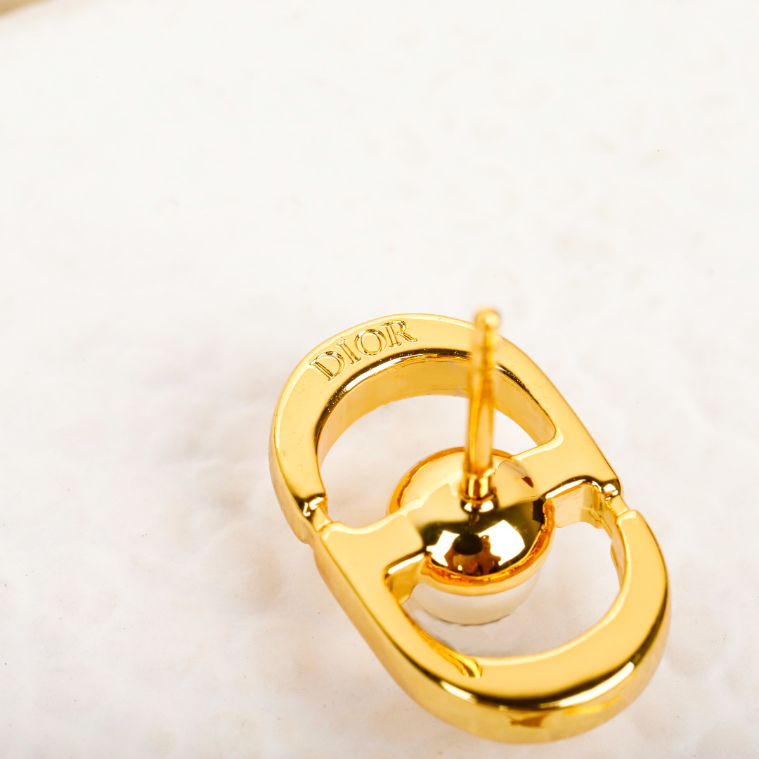 Dior CD Pearl Earrings