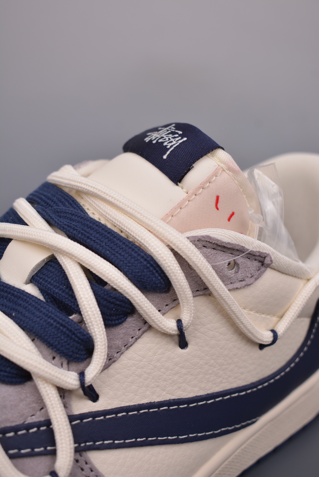 Stussy x Travis Scott x Nike Air Jordan 1 Low OG SP Grey Beige Blue SJ0086-140