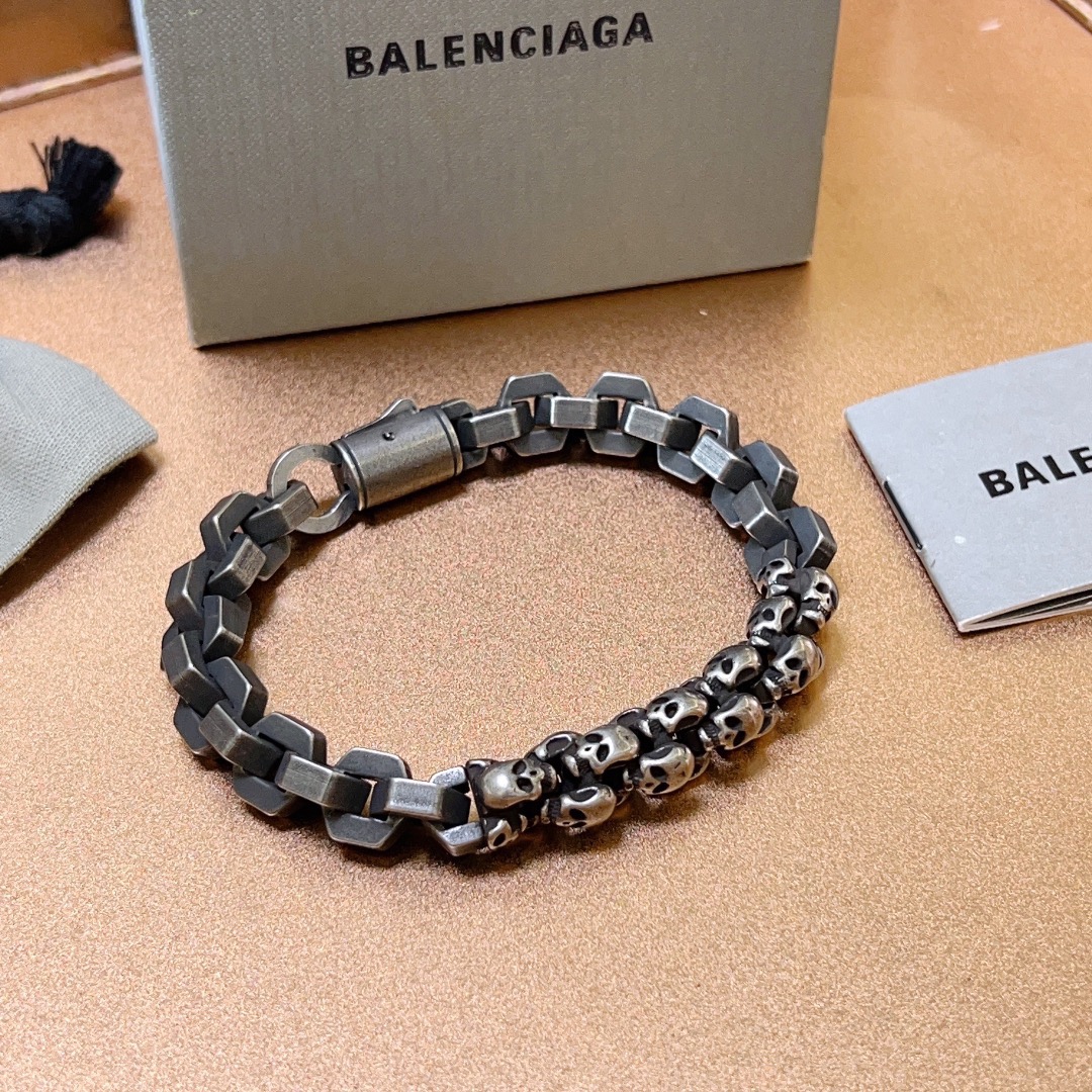 Balenciaga Skull Vintage Chain Bracelet