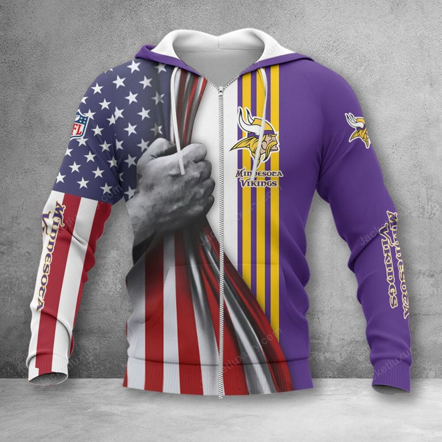 MINNESOTA VIKINGS 3D HOODIE SKULL0804