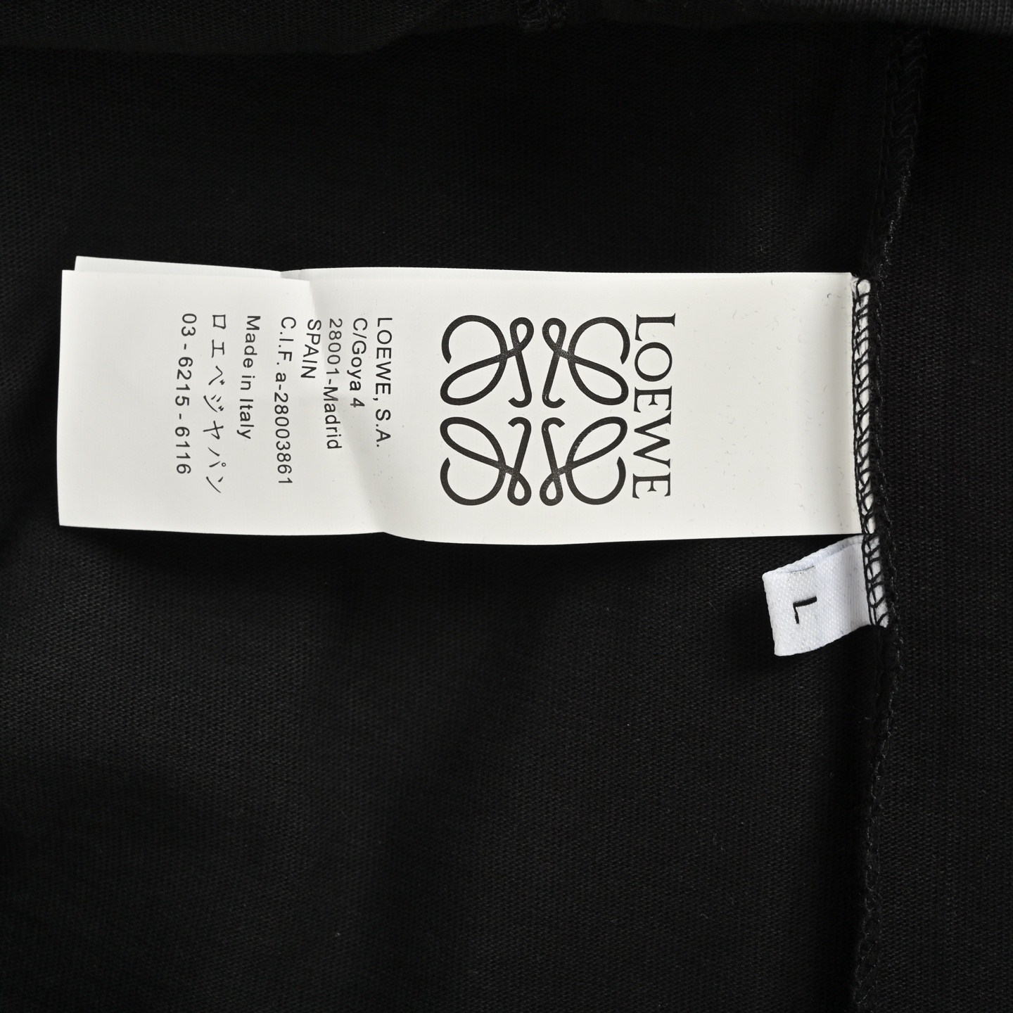 Loewe 25ss short sleeve with contrasting logo embroidery on pockets