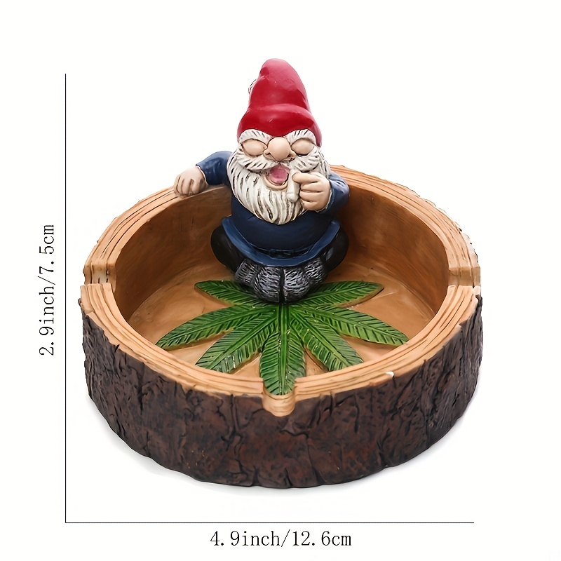 1pc Outdoor Garden Resin Handicraft Decorative Ornaments, Dwarf In The Bath Basin, Creative Home Office Ornaments, Multi-Functional Ashtray Ornaments