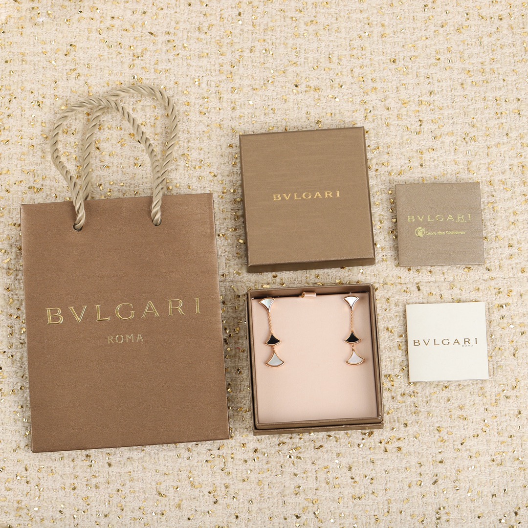 Bulgari Mother of Pearl Pendant Earrings