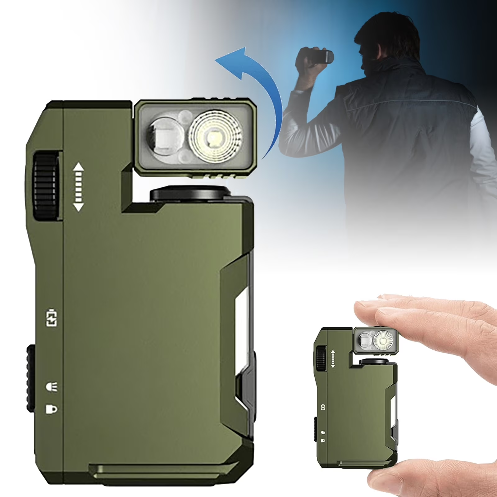 G5 Rechargeable EDC Flashlight, Powerful RGB Flashights, 400 Lumens Portable Flat Mini Flashlights