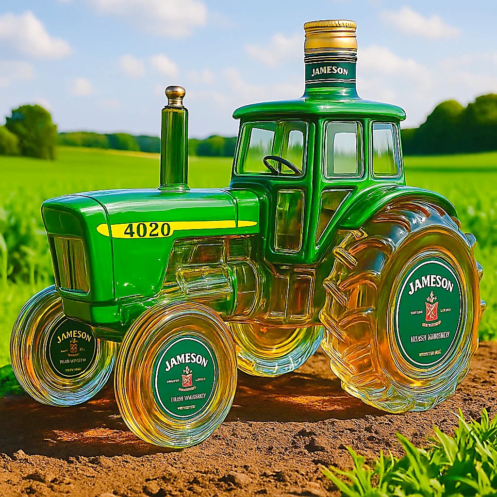 Classic John Deere 4020 Whiskey Bottle