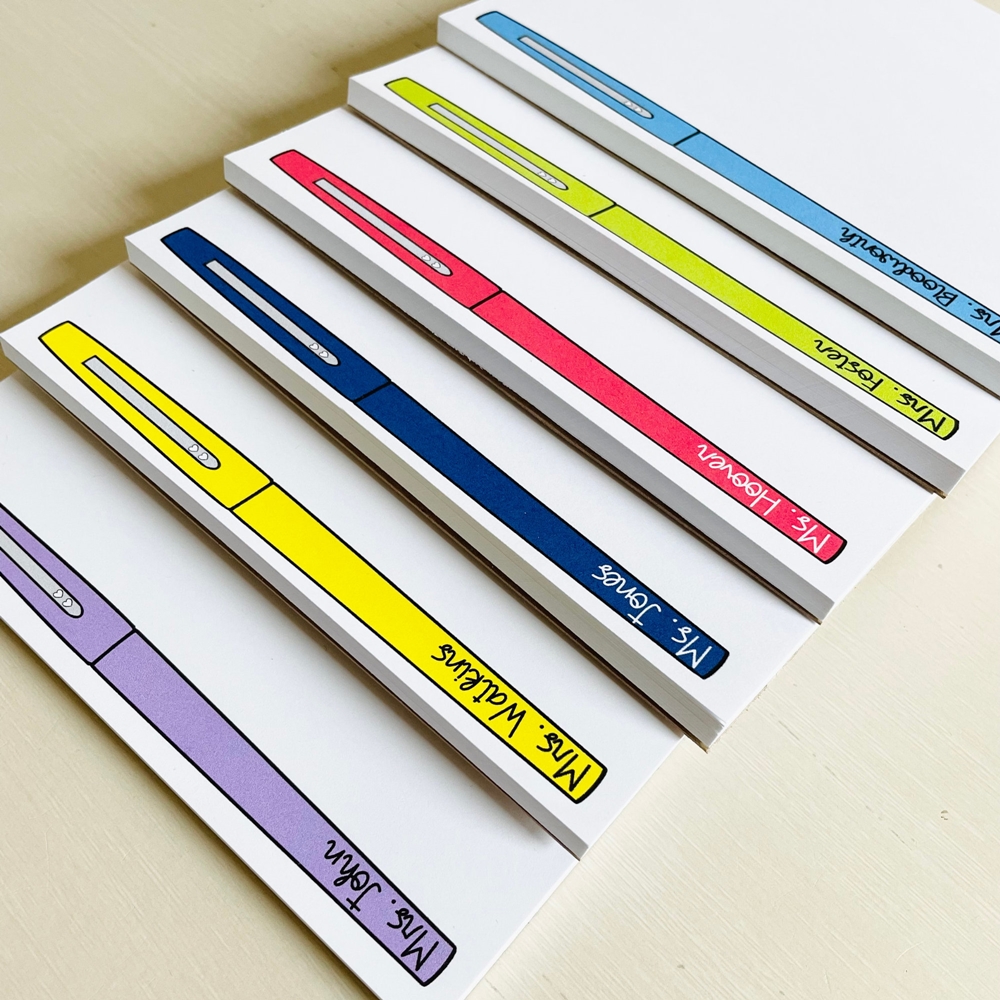 Teacher Notepad And Pen