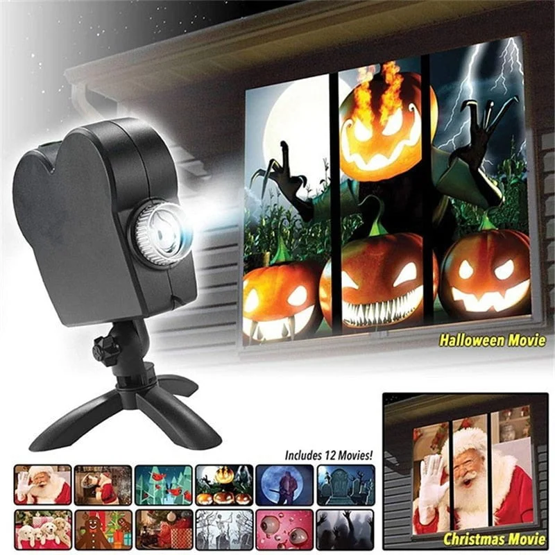(🔥Last Day Promotion-SAVE 60% OFF)👻Halloween And Christmas Holographic Projection-BUY 2 GET 10% OFF & FREE SHIPPING