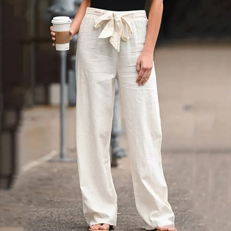 Casual Solid Color Pocket Loose Pants