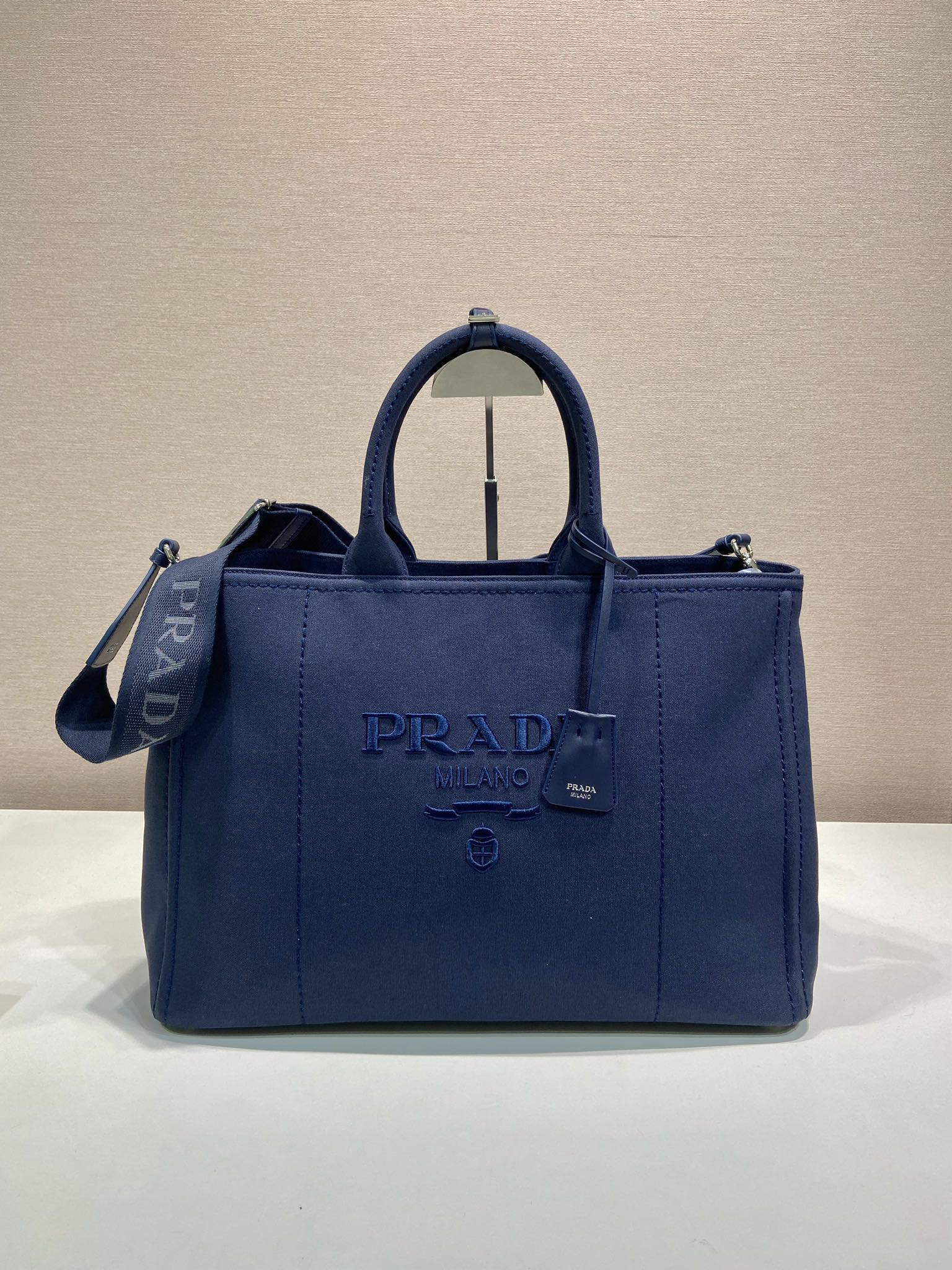Prada Canvas Tote Bag 2VG131