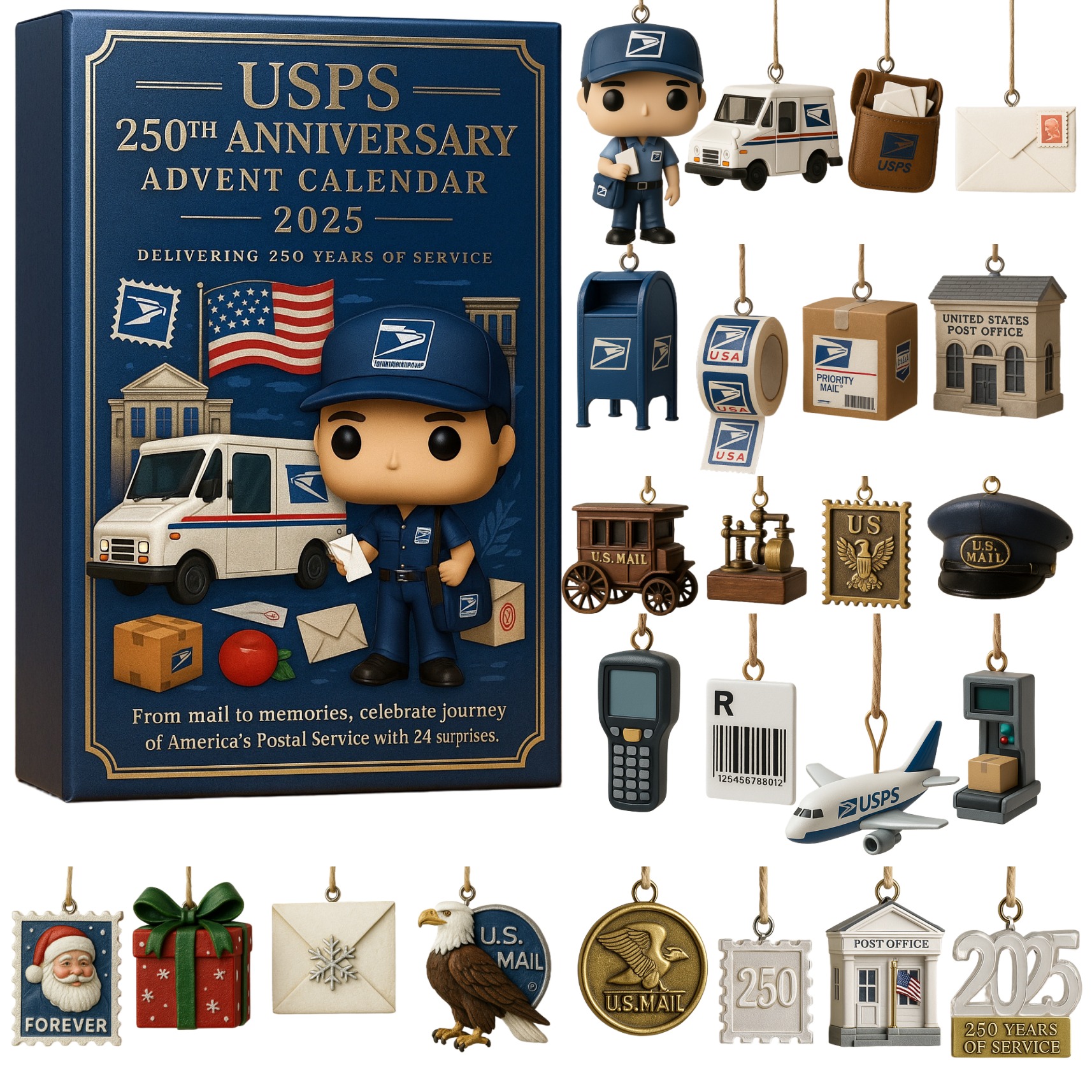 USPS 250th Anniversary 2025 Advent Calendar