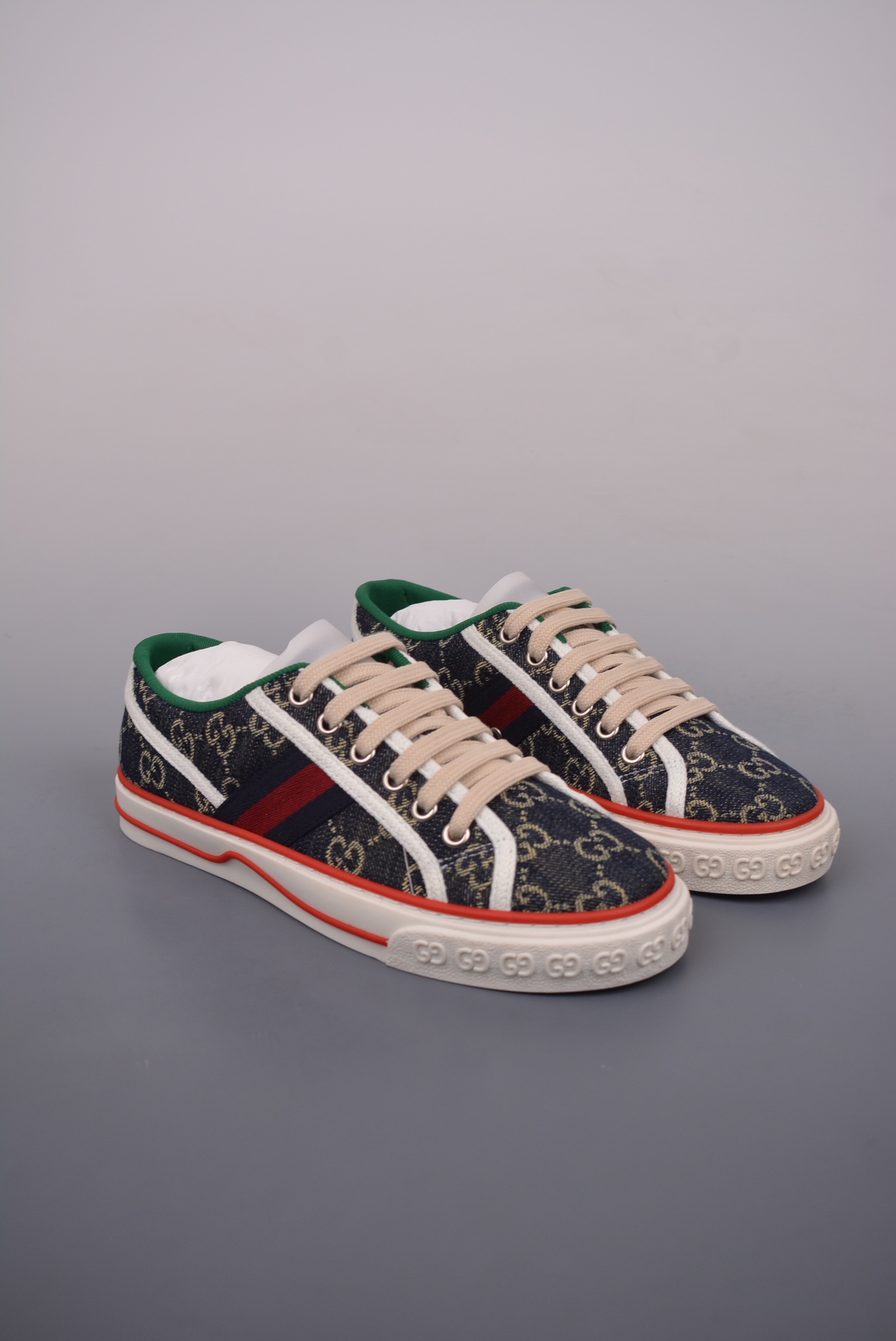 Gucci Tennis 1977 Print Sneaker Dark Blue Denim