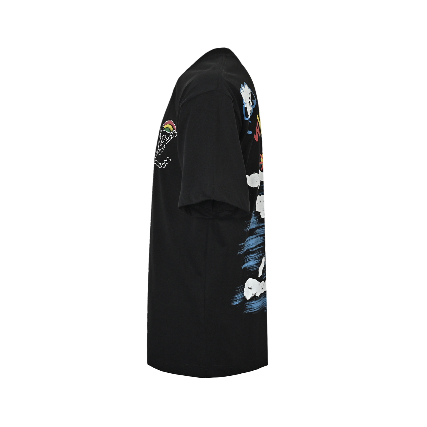 Louis Vuitton 25ss short sleeve with painted clouds on the back