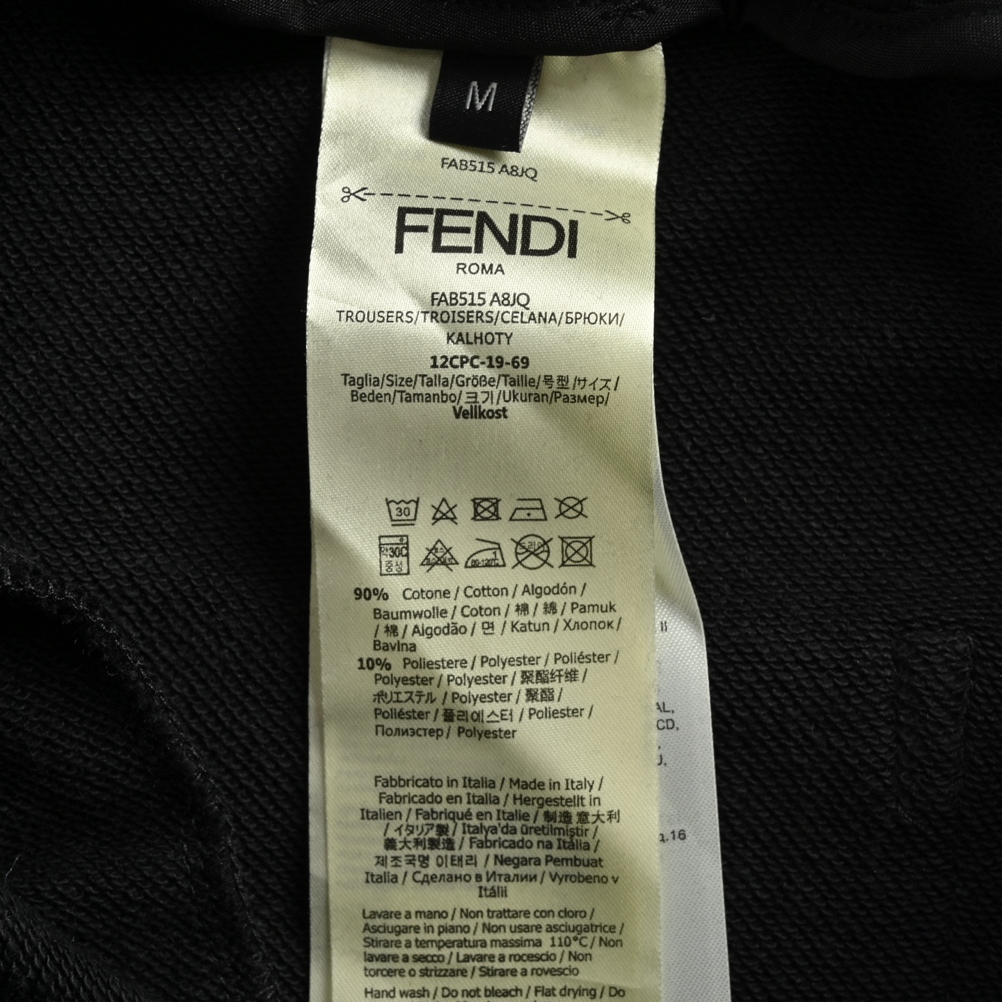 Fendi 25ss flocked embroidered monster eyes shorts