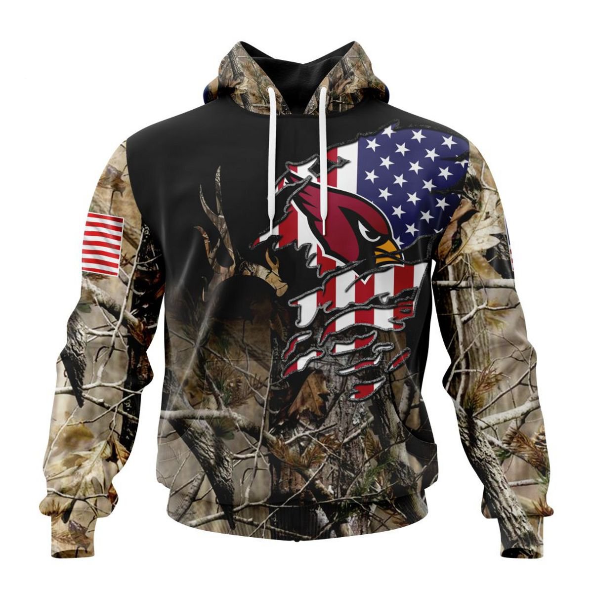 ARIZONA CARDINALS 3D HOODIE CAMO REALTREE HUNTING