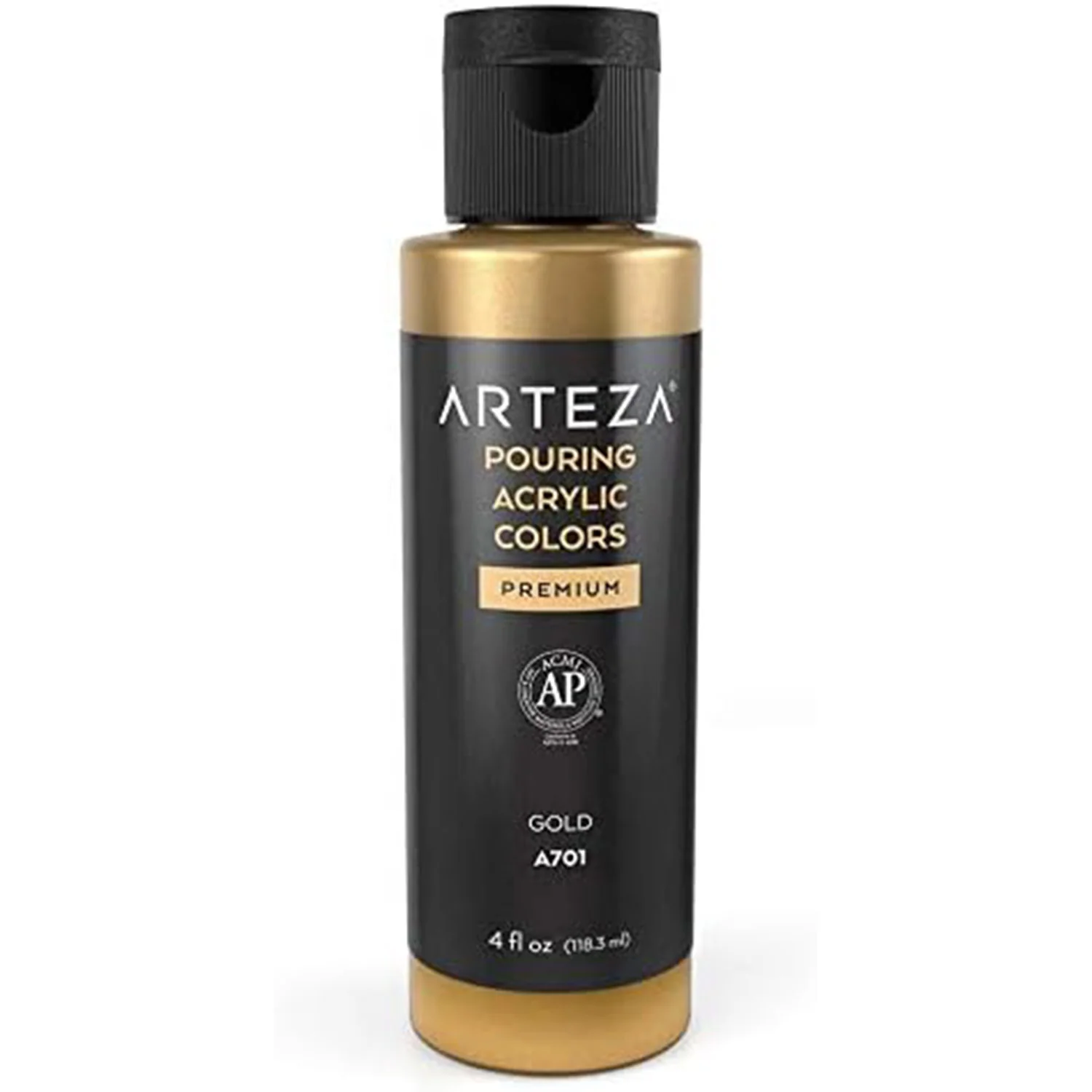ARTEZA Premium Pouring Acrylic Paint, Metallic Colors, 4 Count