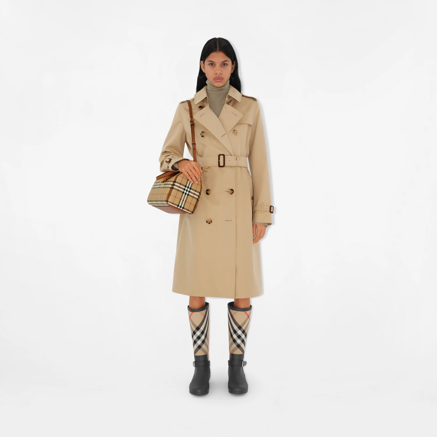 Burberry Medium Check Bowling Bag 80920851