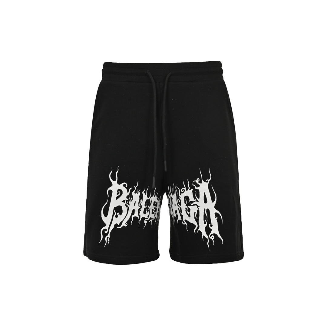 Balenciaga 24ss Gothic letter print shorts