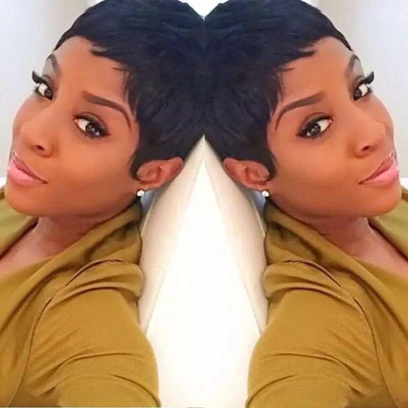 Lunawigs Short Straight Wig for African American Women
