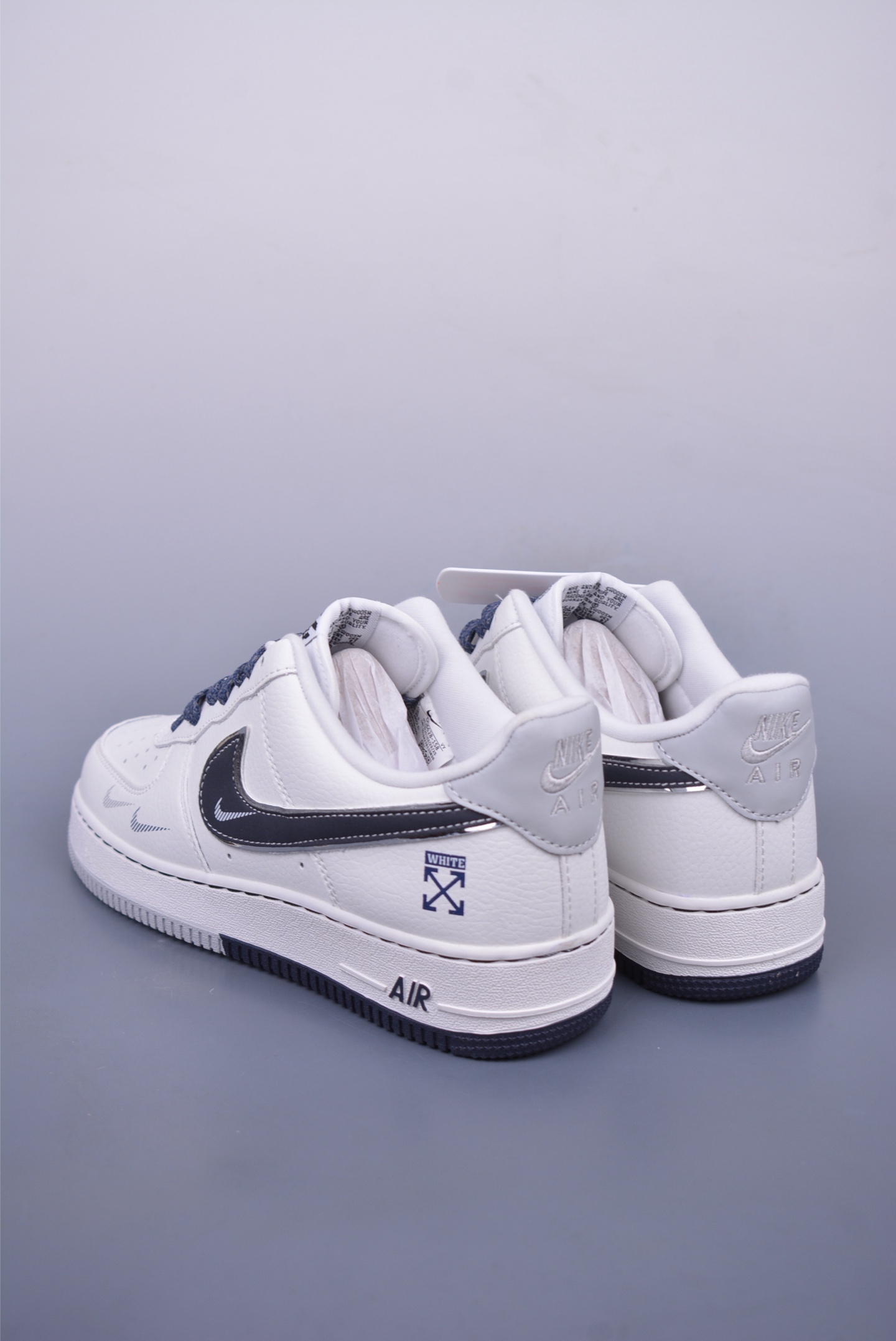 OFF WHITE x Nike Air Force 1’07 Low “Leather White Dark Blue” DQ6628-158