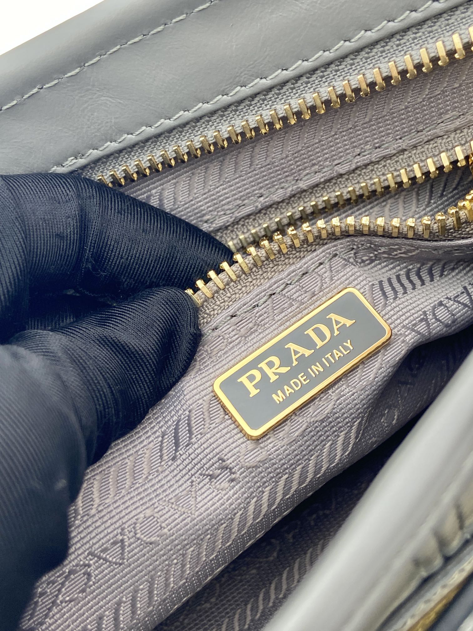 Prada LusSolf Oiled Wax Leather Shoulder Bag 1BA215