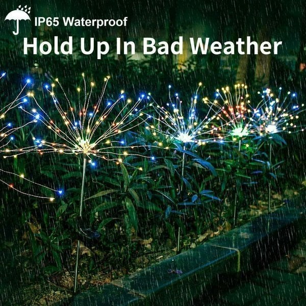 [ 70% OFF Sale Ends In Today]- Waterproof  Solar Garden  Fireworks Lamp