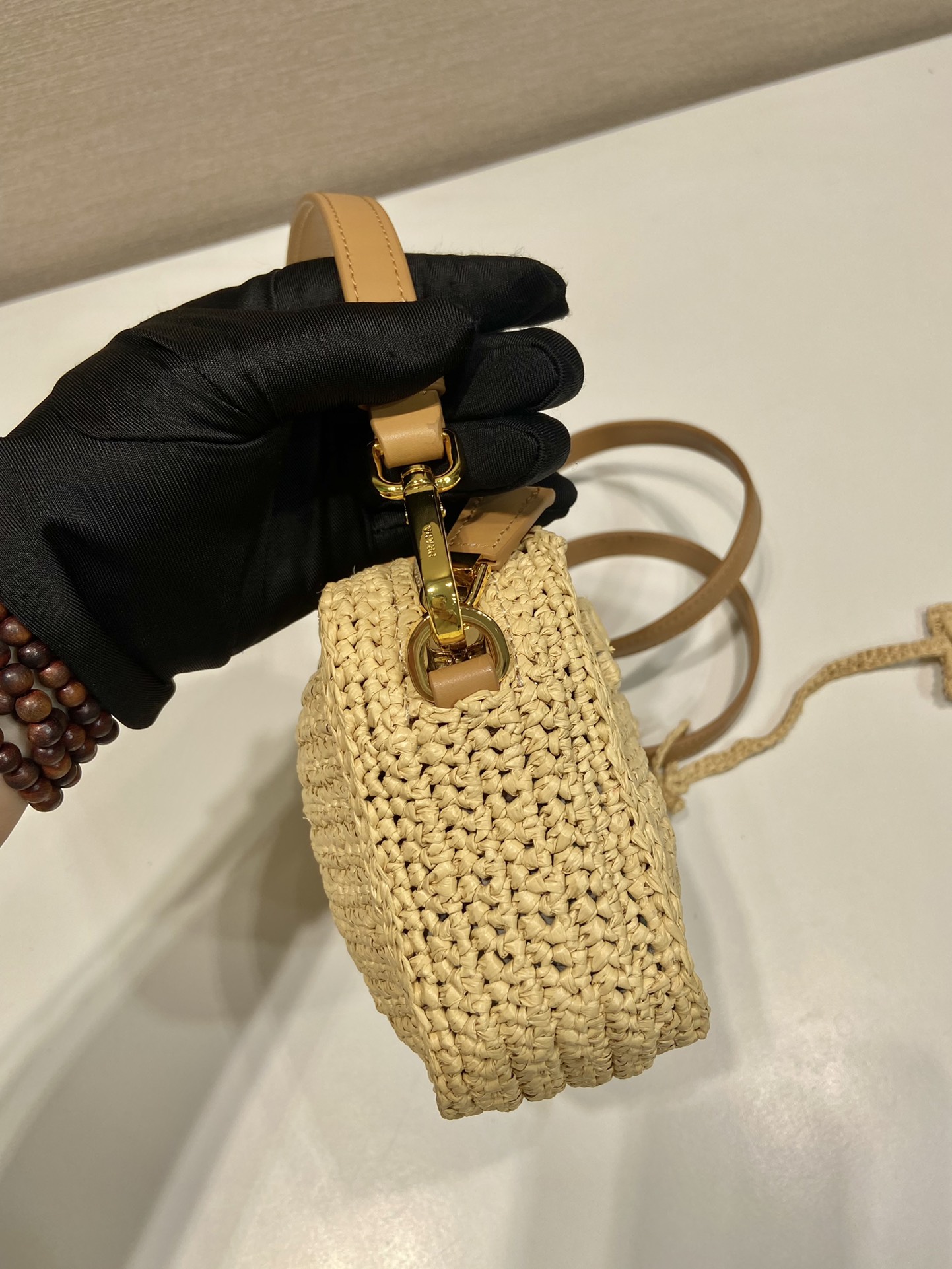 Prada New Straw Shoulder Bag 1BH196