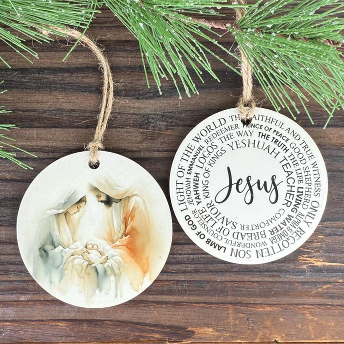 The names of Christ Christmas Ornament