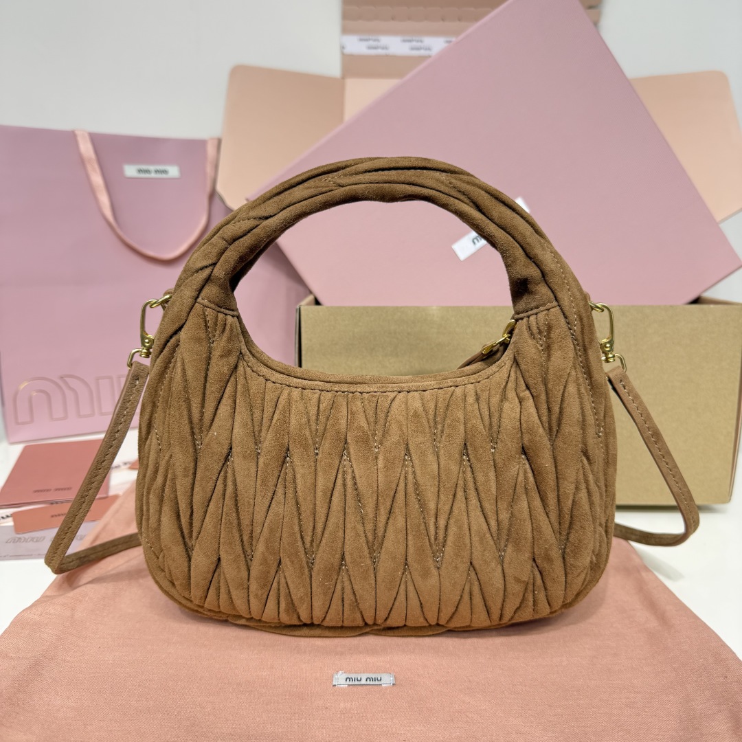 Miu Miu Miu Wander suede leather handbag 5BC125