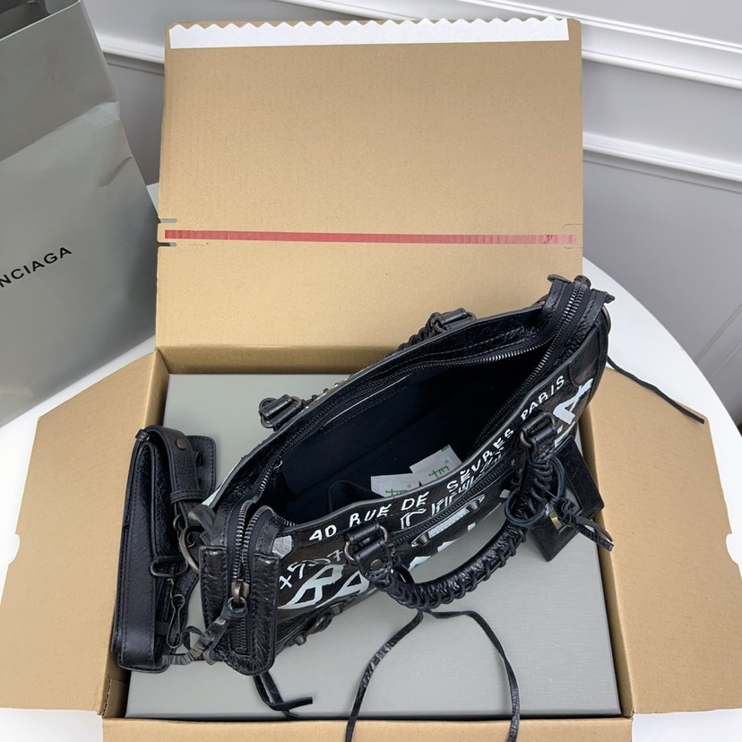 Balenciaga Mini City Graffiti Tote Bag