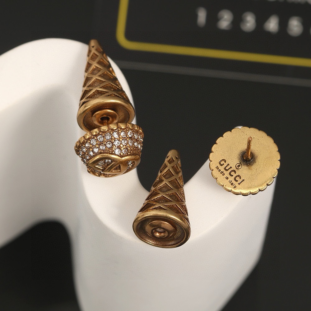 GUCCi ice cream diamond earrings