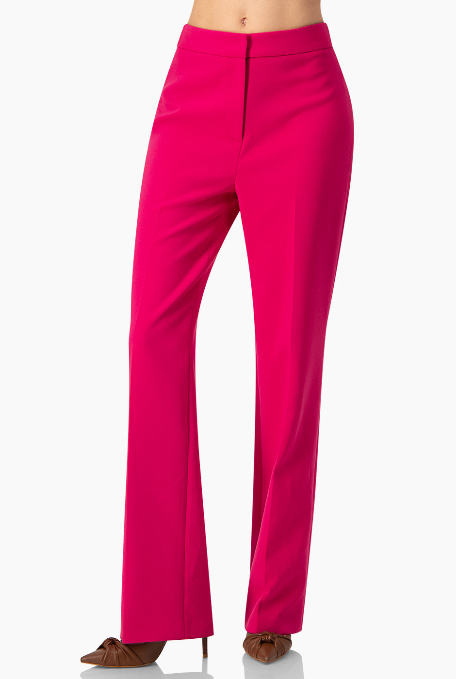 Pantalon sastreado recto fucsia