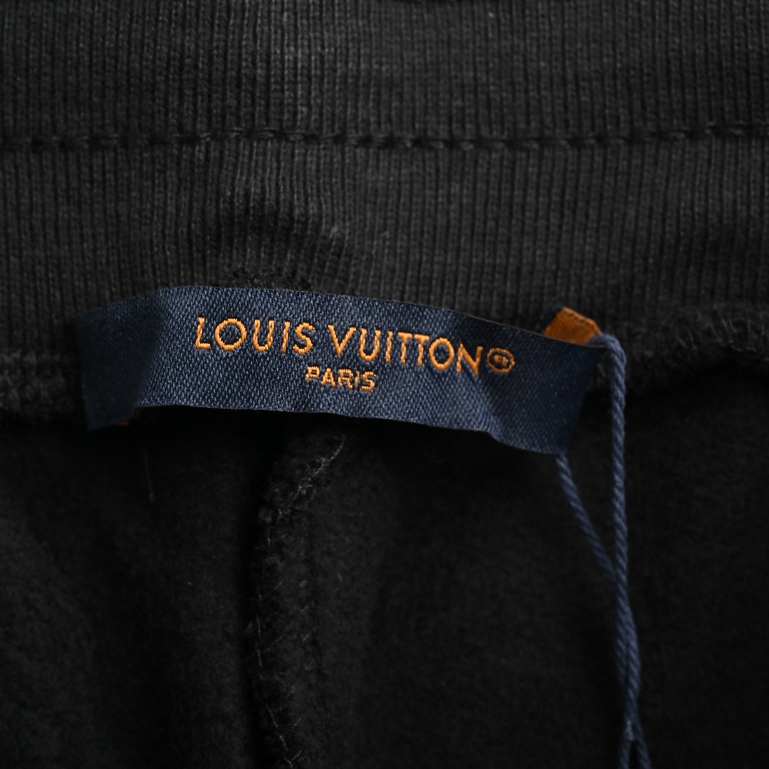 Louis Vuitton 23Fw pin-embroidered lettering cuffed trousers