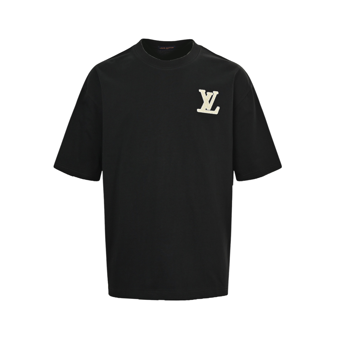 Louis Vuitton 25ss woven embroidered lettering logo short sleeve