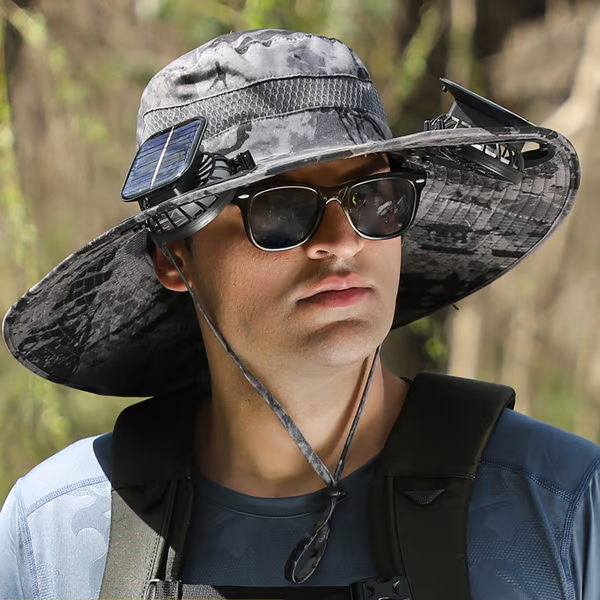 🔥Last Day Sale 50% OFF-⚡2025 New Ultralight Solar Fan Sun Hat – Lighter Than a Baseball!⚾(Only 11oz)