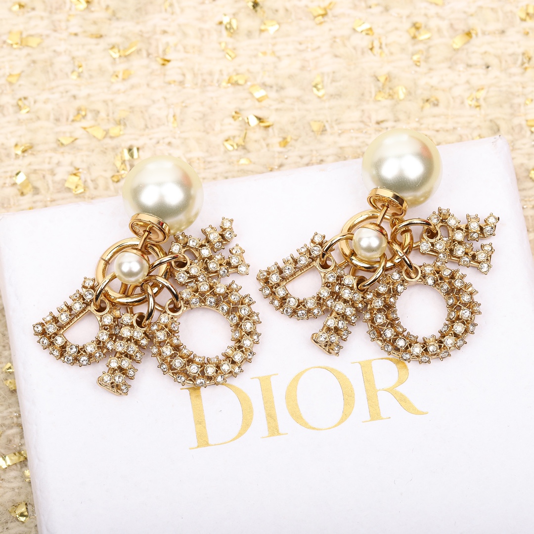 Dior Alphabet Diamond Earrings