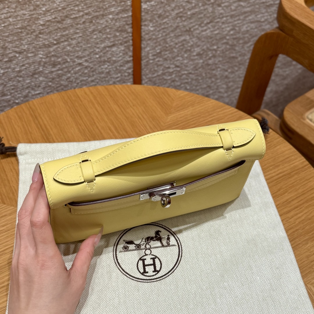 Hermès Kelly Pochette 1ZJaune Poussin Handbag (Handmade to Order)