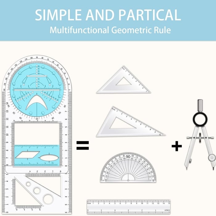 Christmas Sale🔥 Multifunctional Geometric Rulers - Buy 3 Get 2 Free NOW!